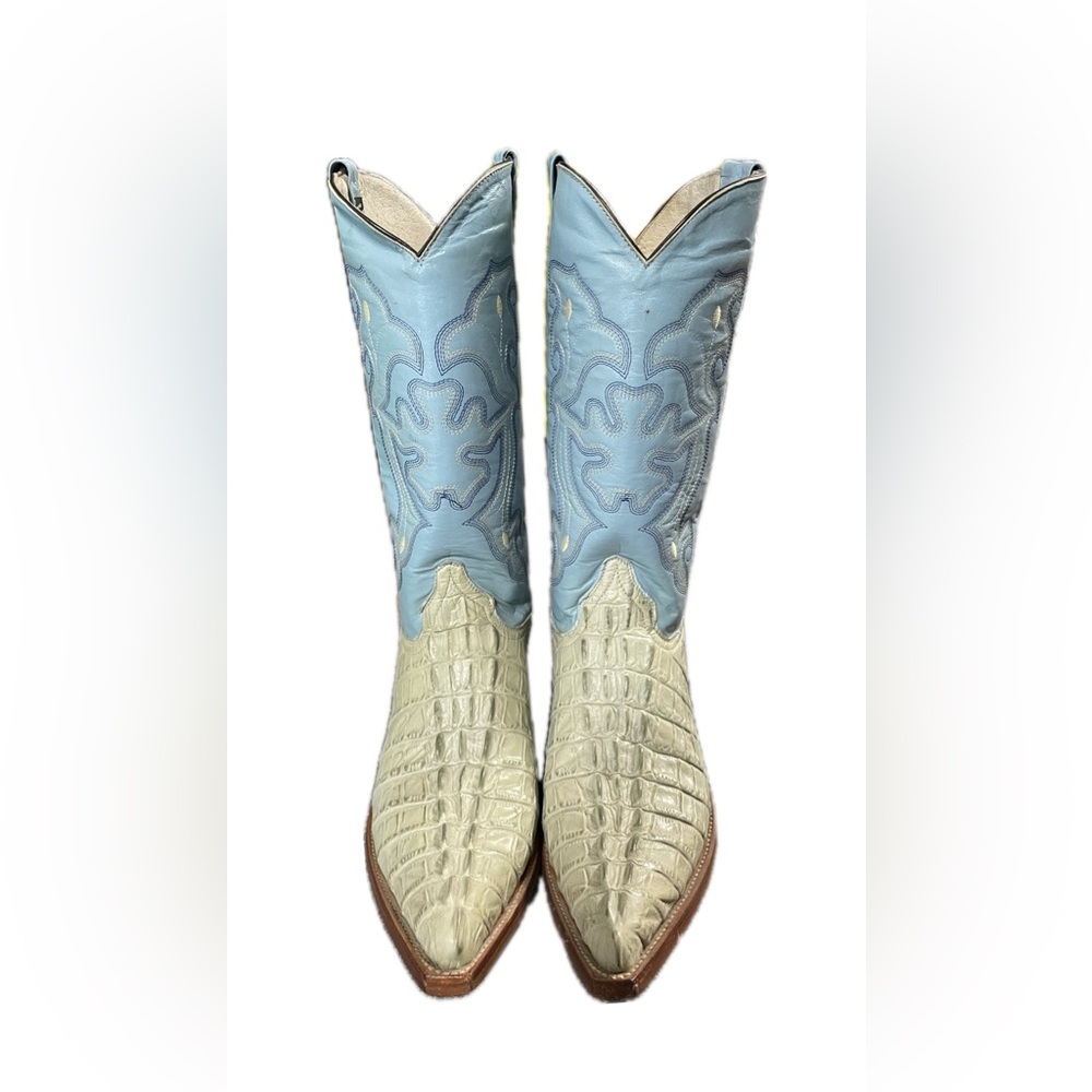 Oliverio Trotamundos Light Blue Cocodrile  Men’s boot